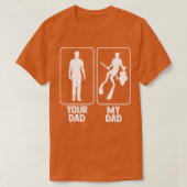 Je vader Mijn vader Diving Spearfisher Speardiver  T-shirt (Design voorkant)