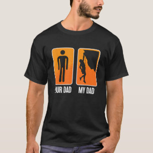 Je vader mijn vader rotsklimmen bouldering indoor t-shirt