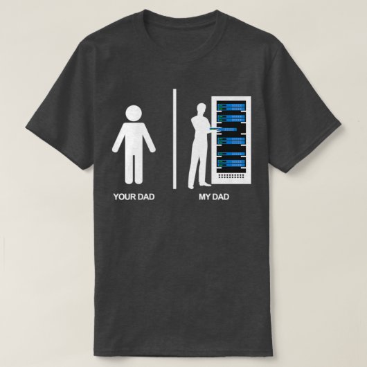Je vader Mijn vader werkte IT database T-shirt (Design voorkant)