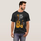 Je vader Ukulele Noo Guitar Musicus P T-shirt (Voorkant volledig)