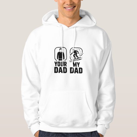 Je vader vs mijn vader Funny Ski Meme Design Hoodie (Voorkant)