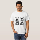 Je vader vs mijn vader Funny Ski Meme Design T-shirt (Voorkant volledig)
