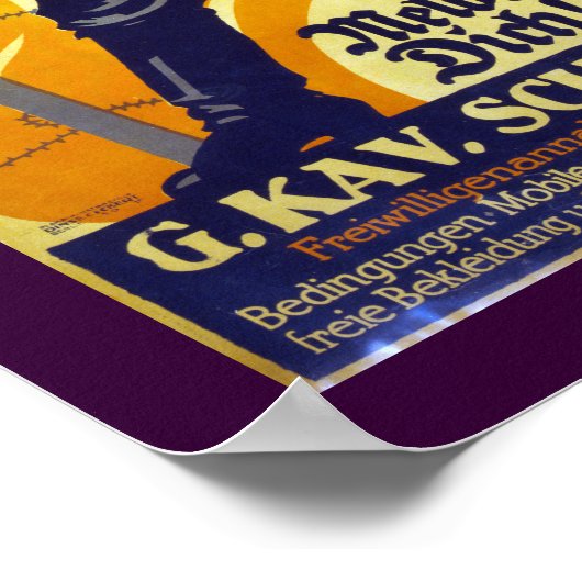 Je vaderland is in gevaar (grens) poster (Hoek)