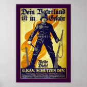 Je vaderland is in gevaar (grens) poster (Voorkant)