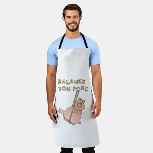Je varkensbalans schort (Gedragen)