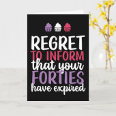 Je veertig zijn 50e verjaardag verstreken. kaart (Gele Bloem)