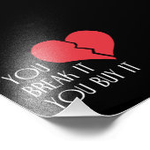 Je verbreekt het als je Valentijnsdag koopt Foto Afdruk (Hoek)