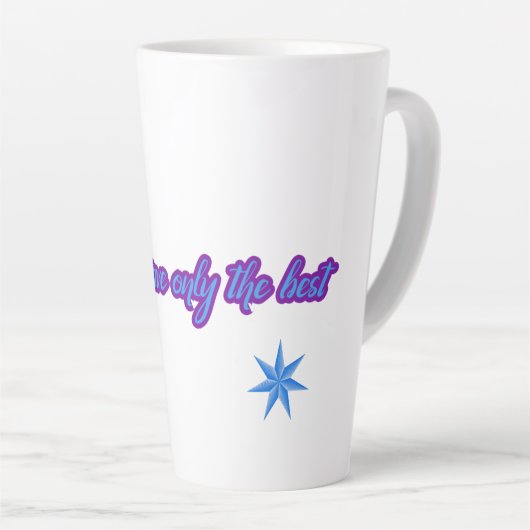 Je verdient alleen de beste sterren latte mok (Rechterhoek)