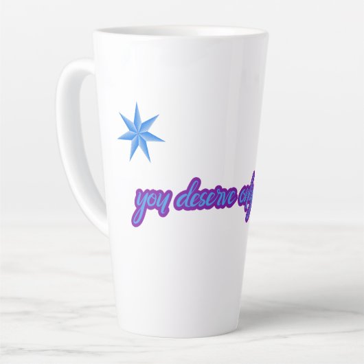 Je verdient alleen de beste sterren latte mok (Linkerhoek)