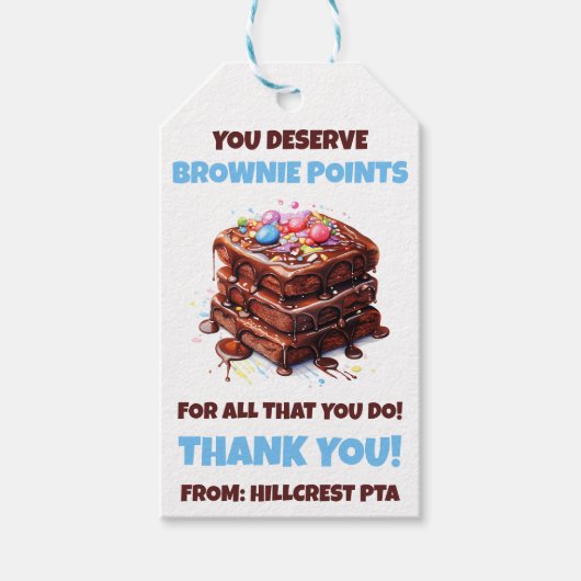 Je verdient Brownie punten! Bedankt cadeau Cadeaulabel (Voorkant)