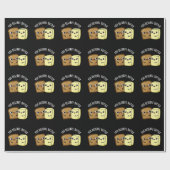 Je verdient Butter Funny Food Pun Dark BG Cadeaupapier (Vlak)