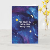 Je verdient de zon, de maan en de sterren kaart (Gele Bloem)