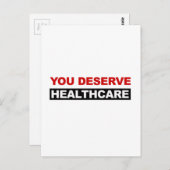 Je verdient gezondheidszorg briefkaart (Voorkant / Achterkant)