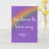 Je verdient het beste in alle opzichten positieve  kaart (Gele Bloem)