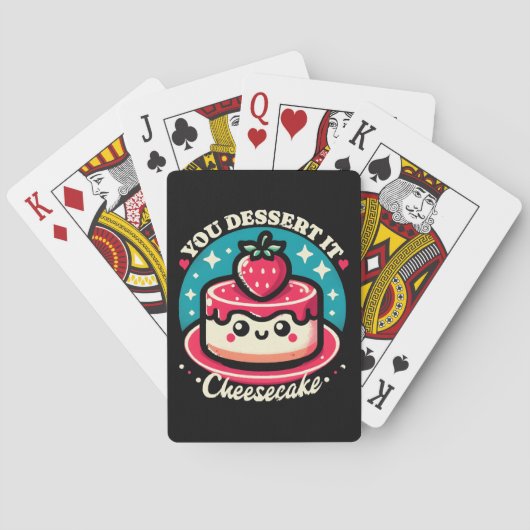 Je verdient het - Cheesecake Kawaii Pokerkaarten (Achterkant)