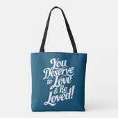 Je verdient het om geliefd te zijn tote bag (Achterkant)