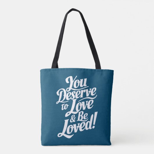 Je verdient het om geliefd te zijn tote bag (Achterkant)