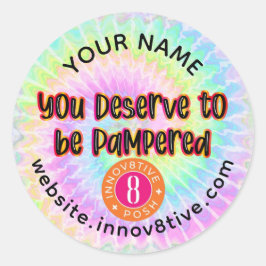 Je verdient het om geperst te worden. ronde sticker