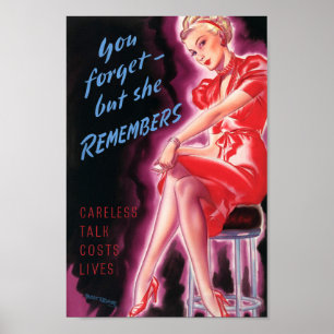 Je vergeet het maar ze herinnert zich poster