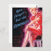 Je vergeet het maar ze herinnert zich poster briefkaart (Voorkant / Achterkant)