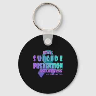 Je verhaal is nog niet voorbij blijf suicidepreven sleutelhanger