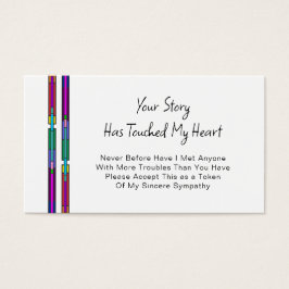 Je verhaal raakt mijn hart-sympathiekaart visitekaartje
