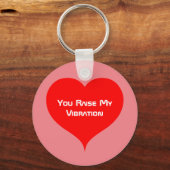 Je verhoogt mijn trilhartritme roze sleutelhanger (Voorkant)