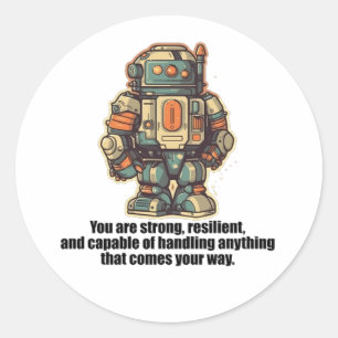 Je verleden definieert je toekomst niet. ronde sticker