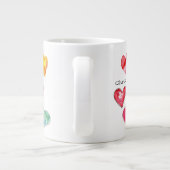 Je verlicht mijn hart in elke kleur grote koffiekop (Achterkant)