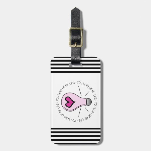 Je verlicht mijn leven bagagelabel (Voorkant verticaal)