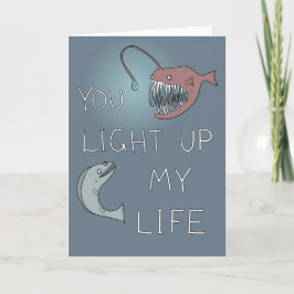 "Je verlicht mijn leven" diep zee valentijn Feestdagen Kaart