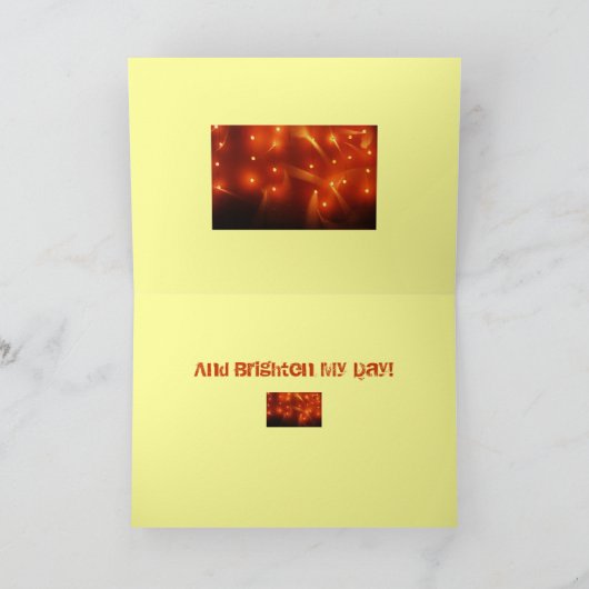 Je verlicht mijn leven! kaart (Binnen)