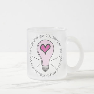 Je verlicht mijn leven matglas koffiemok