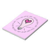 Je verlicht mijn leven notitieblok (Linkerzijde)