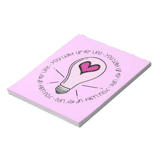 Je verlicht mijn leven notitieblok (Linkerzijde)