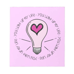 Je verlicht mijn leven notitieblok