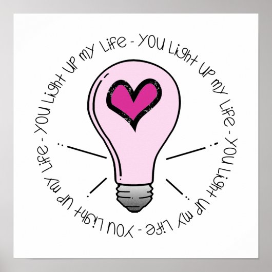 Je verlicht mijn leven poster (Voorkant)