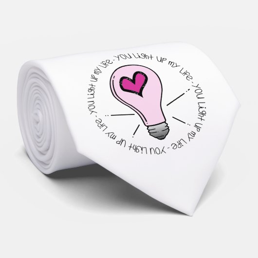 Je verlicht mijn leven stropdas (Opgerold)