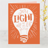 Je verlicht mijn leven Wenskaart Kaart (Gele Bloem)