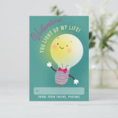 Je verlicht mijn Valentijn in de klas van mijn lev Kaart (Staand voorkant)