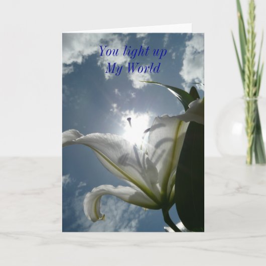 Je verlicht Mijn wereld Kaart (Voorkant)