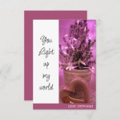 Je verlicht mijn wereld Valentijnsdag Note Kaart Notitiekaartje (Voorkant / Achterkant)