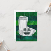 Je verloren sok Wenskaart Kaart (Voorkant / Achterkant in situ)