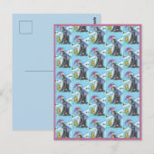JE VERMIST, LANG HARTPENGUIN WIT-HOLIDAY BRIEFKAART (Voorkant / Achterkant)