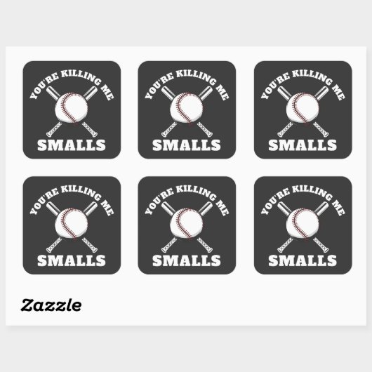 Je vermoordt me Smalls Baseball Vierkante Sticker (Vel)