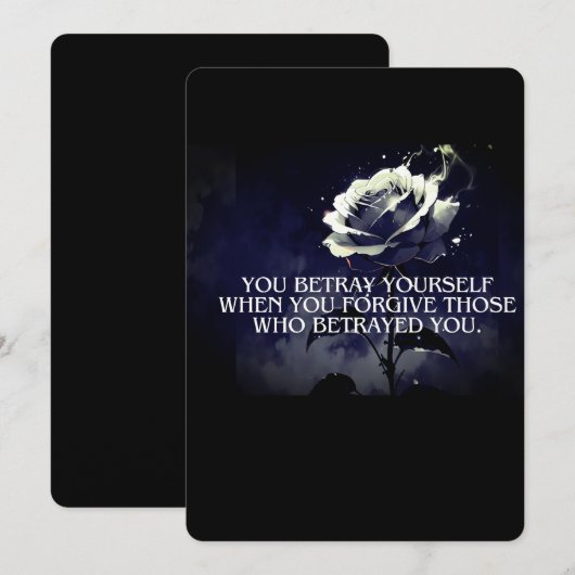 Je verraadt jezelf Uitnodiging & Briefkaart – Dark (Voorkant / Achterkant)