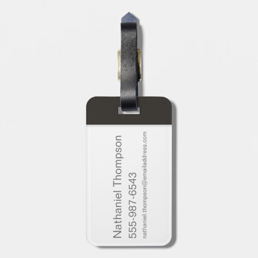 Je vervloekt het, je verdraagt het. bagagelabel (Achterkant verticaal)