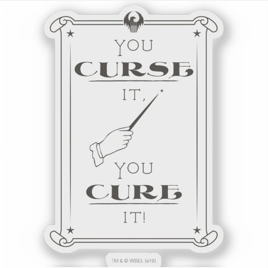 Je vervloekt het, je verdraagt het. sticker (Voorkant)