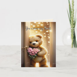 Je verwarmt mijn hart - Teddybeerliefde Kaart