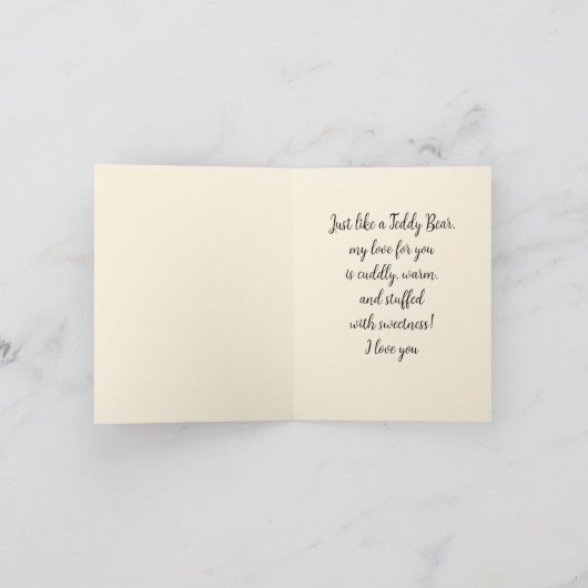Je verwarmt mijn hart - Teddybeerliefde Kaart (Binnen)